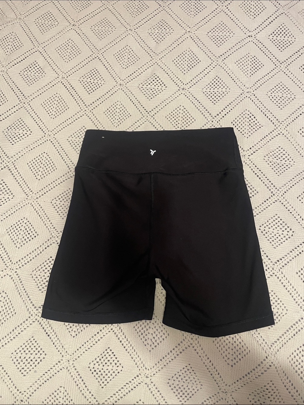 Old Navy Black High-Rise Bike Shorts with Reflective Logo